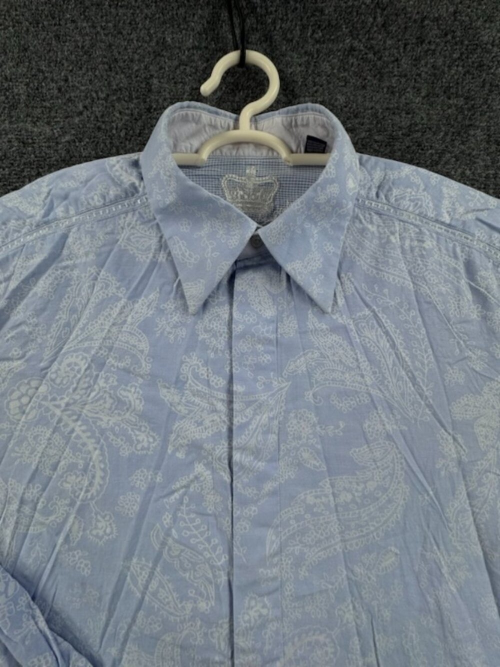Robert Graham Paisley XL Point Blue Designer Bold Shirt Luxury Button Up Men